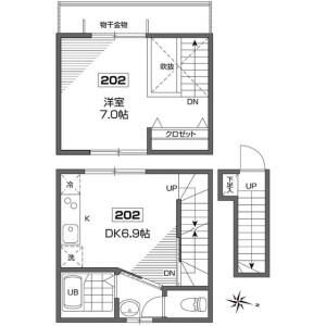 1DK Apartment in Kohinata - Bunkyo-ku Floorplan
