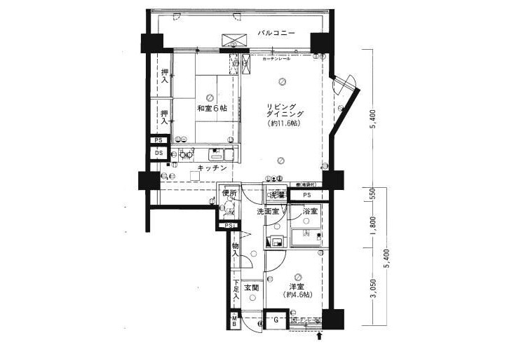 2LDK Apartment to Buy in Fukuoka-shi Chuo-ku Interior