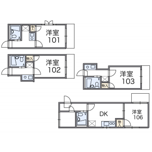 1K Apartment in Hazawa - Nerima-ku Floorplan