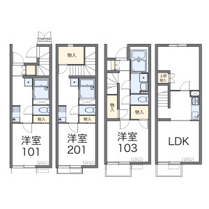 2LDK Apartment in Hirata - Ichikawa-shi Floorplan