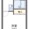 鹤岛市出租中的1K公寓 房屋布局