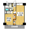 1LDK Apartment to Rent in Osaka-shi Fukushima-ku Floorplan