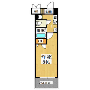 1K Mansion in Nakatsu - Osaka-shi Kita-ku Floorplan