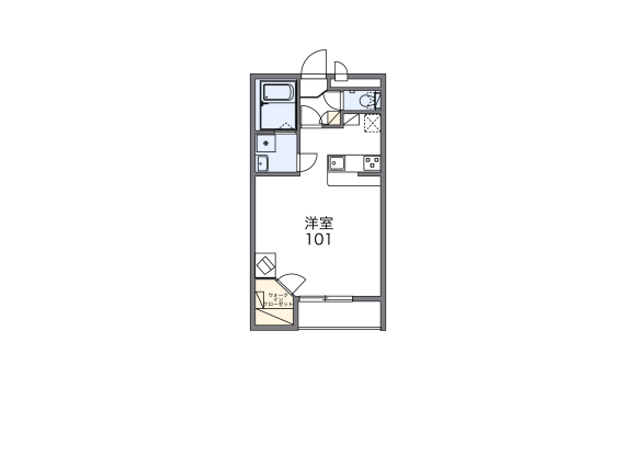 1K Apartment to Rent in Noda-shi Floorplan