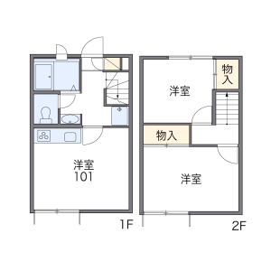 2DK Apartment in Kishicho - Shimada-shi Floorplan
