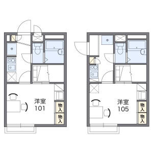 1K Apartment in Higashiuraga - Yokosuka-shi Floorplan