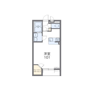 1K Apartment in Nishimiyashita - Ageo-shi Floorplan