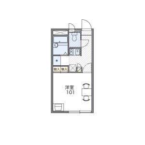 葛饰区新宿-1K公寓 楼层布局