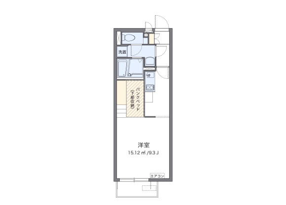 1R Apartment to Rent in Yokohama-shi Hodogaya-ku Floorplan