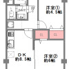 2DK Apartment to Buy in Osaka-shi Higashisumiyoshi-ku Floorplan