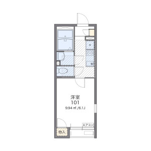 1K Apartment in Nishitobecho - Yokohama-shi Nishi-ku Floorplan