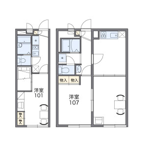 1K Apartment in Higashinaganuma - Inagi-shi Floorplan