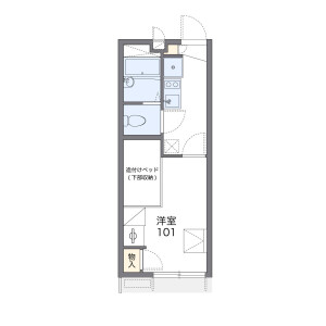 1K Apartment in Higashikasai - Edogawa-ku Floorplan