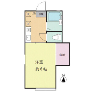 1K Apartment in Nakamachi - Setagaya-ku Floorplan