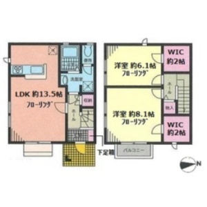 2LDK House in Hommoku osatocho - Yokohama-shi Naka-ku Floorplan