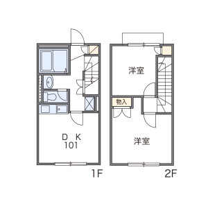2DK Apartment in Nishijonan - Oyama-shi Floorplan