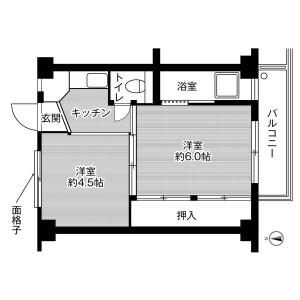 2K Mansion in Nakadai - Kawagoe-shi Floorplan