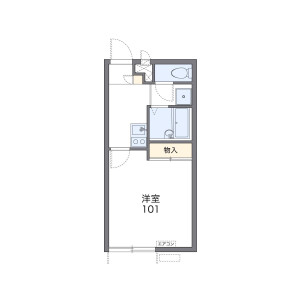 1K Apartment in Shimadahommachi - Okayama-shi Kita-ku Floorplan