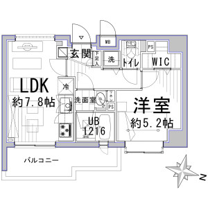 1LDK {building type} in Minamiazabu - Minato-ku Floorplan