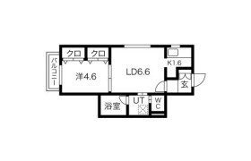 1LDK Mansion in Nijuyonken 4-jo - Sapporo-shi Nishi-ku