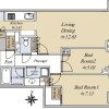 2LDK Apartment to Buy in Chuo-ku Floorplan