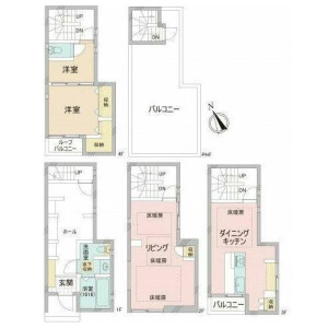 2LDK {building type} in Minato - Chuo-ku Floorplan