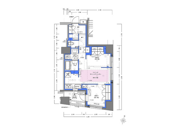 2LDK Apartment to Rent in Chiyoda-ku Floorplan