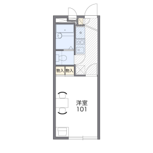 1K Apartment in Misato - Misato-shi Floorplan