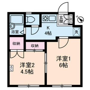 2K Apartment in Midorigaoka - Meguro-ku Floorplan
