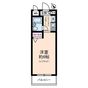 1R Mansion in Chitosedai - Setagaya-ku Floorplan