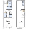 1LDK Apartment to Rent in Kurume-shi Floorplan