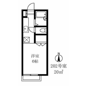 1R Apartment in Kakinokizaka - Meguro-ku Floorplan