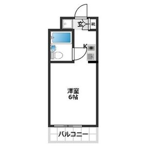 1K Mansion in Kishiya - Yokohama-shi Tsurumi-ku Floorplan