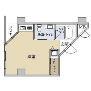 1R {building type} in Akasaka - Minato-ku Floorplan