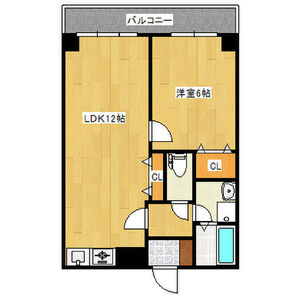 1LDK Mansion in Shibatahondori - Nagoya-shi Minami-ku Floorplan