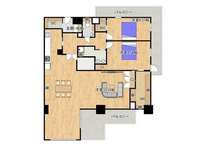 2LDK Apartment to Rent in Osaka-shi Yodogawa-ku Floorplan