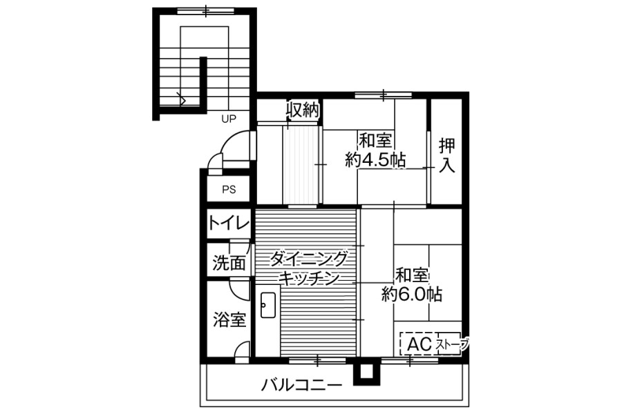 2DK Apartment to Rent in Tomakomai-shi Floorplan