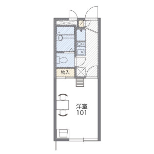1K Apartment in Sasage - Yokohama-shi Konan-ku Floorplan