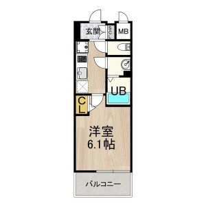 1K Mansion in Sangenyahigashi - Osaka-shi Taisho-ku Floorplan