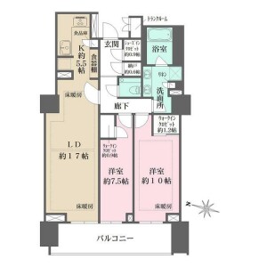 2LDK Mansion in Nampeidaicho - Shibuya-ku Floorplan