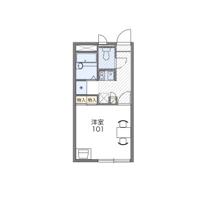 1K Apartment in Oyaguchi - Saitama-shi Minami-ku Floorplan