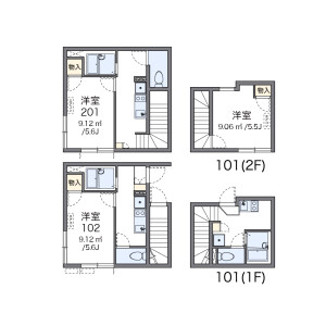 1K Apartment in Higashikojiya - Ota-ku Floorplan