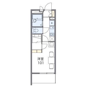 1K Mansion in Koda - Ikeda-shi Floorplan