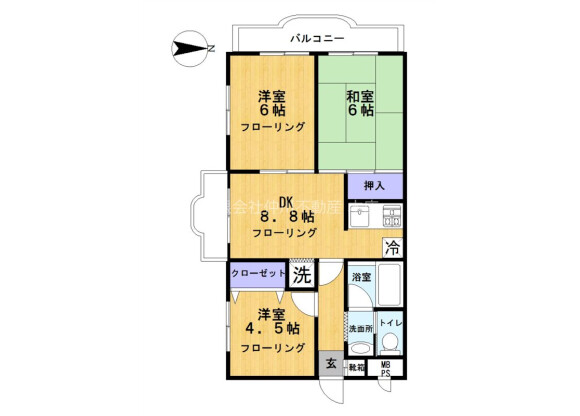3DK Apartment to Rent in Adachi-ku Floorplan