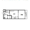1DK Apartment to Rent in Fukuoka-shi Chuo-ku Floorplan