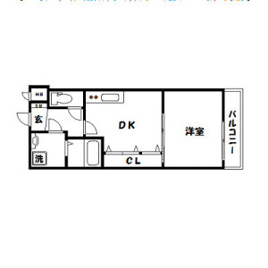 1DK Mansion in Maizuru - Fukuoka-shi Chuo-ku Floorplan