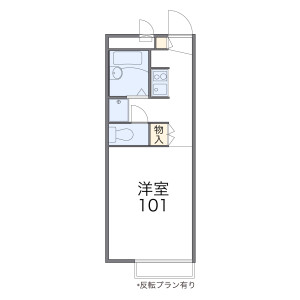 1K Apartment in Sanokubomachi - Takasaki-shi Floorplan