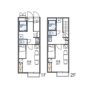 1K Apartment in Jinryocho - Kasugai-shi Floorplan