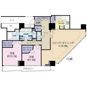 2LDK Mansion in Funamachi - Shinjuku-ku Floorplan
