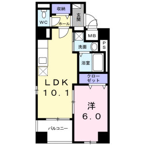 1LDK Mansion in Minamisuna - Koto-ku Floorplan